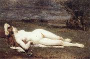 Jean Baptiste Camille  Corot Recreation by our Gallery oil on canvas